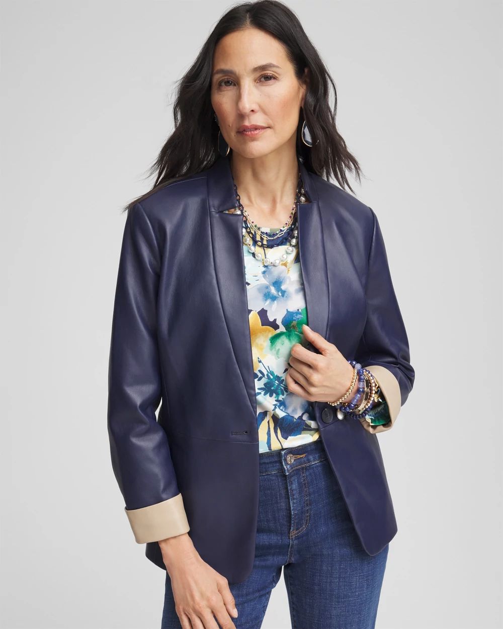 Buttery-Soft Faux Leather Peplum Jacket | Chico's